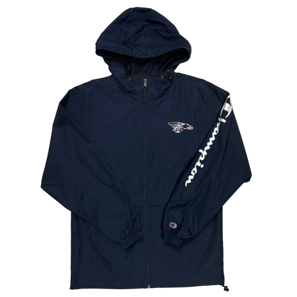 Power Dragon Champion Full Zip Windbreaker- Navy - Blue Dragon
