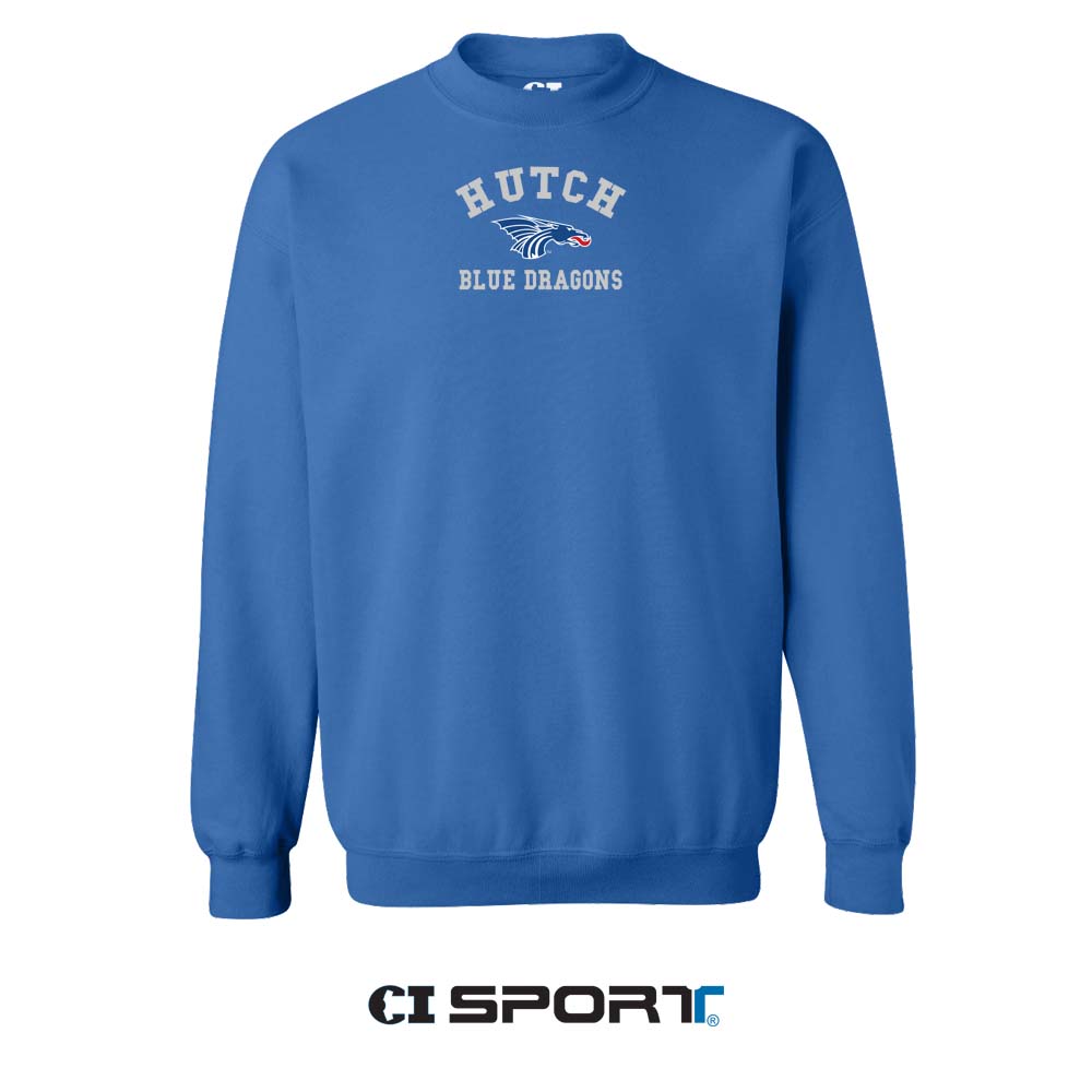 Power Dragon-  CI Sport Embroidered Crewneck— Royal, Gray
