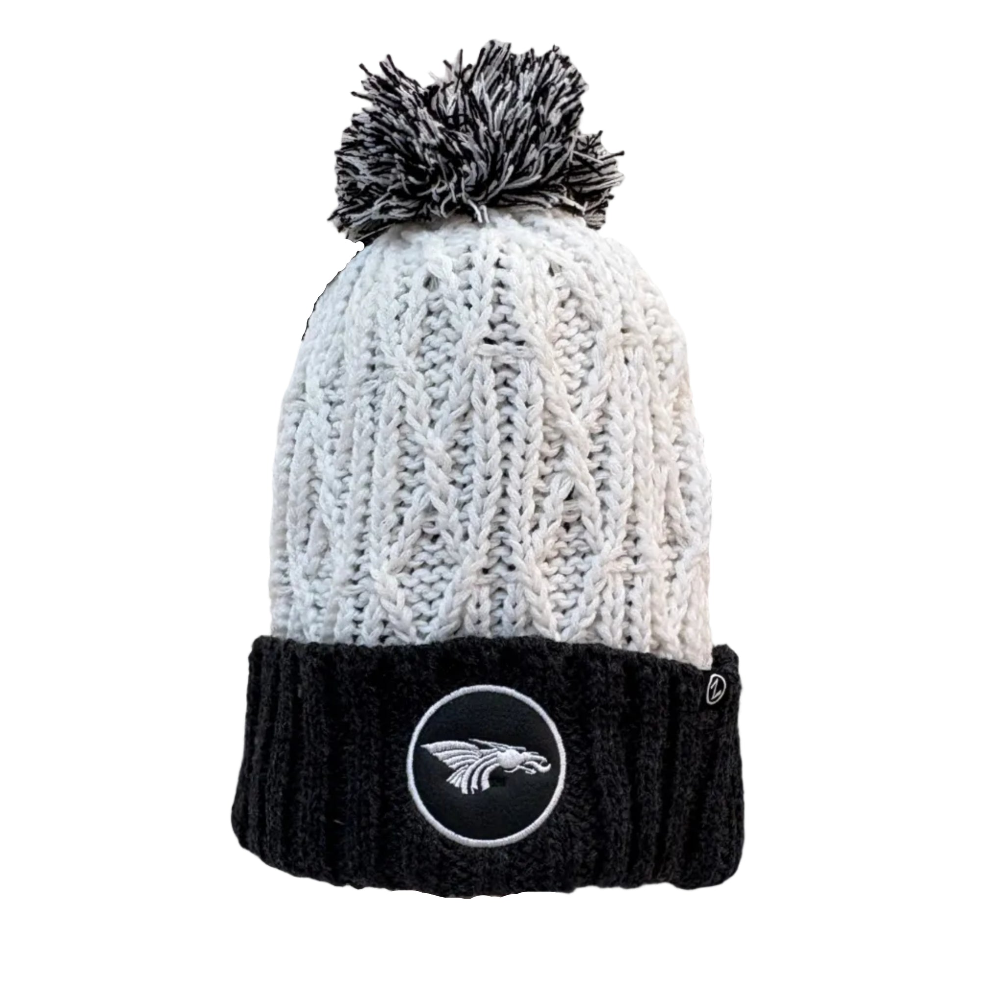 Power Dragon Knitted Hat with Patch and Pom