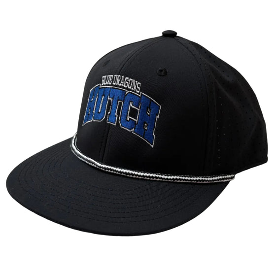 Black, Flat Billed Snapback Hat