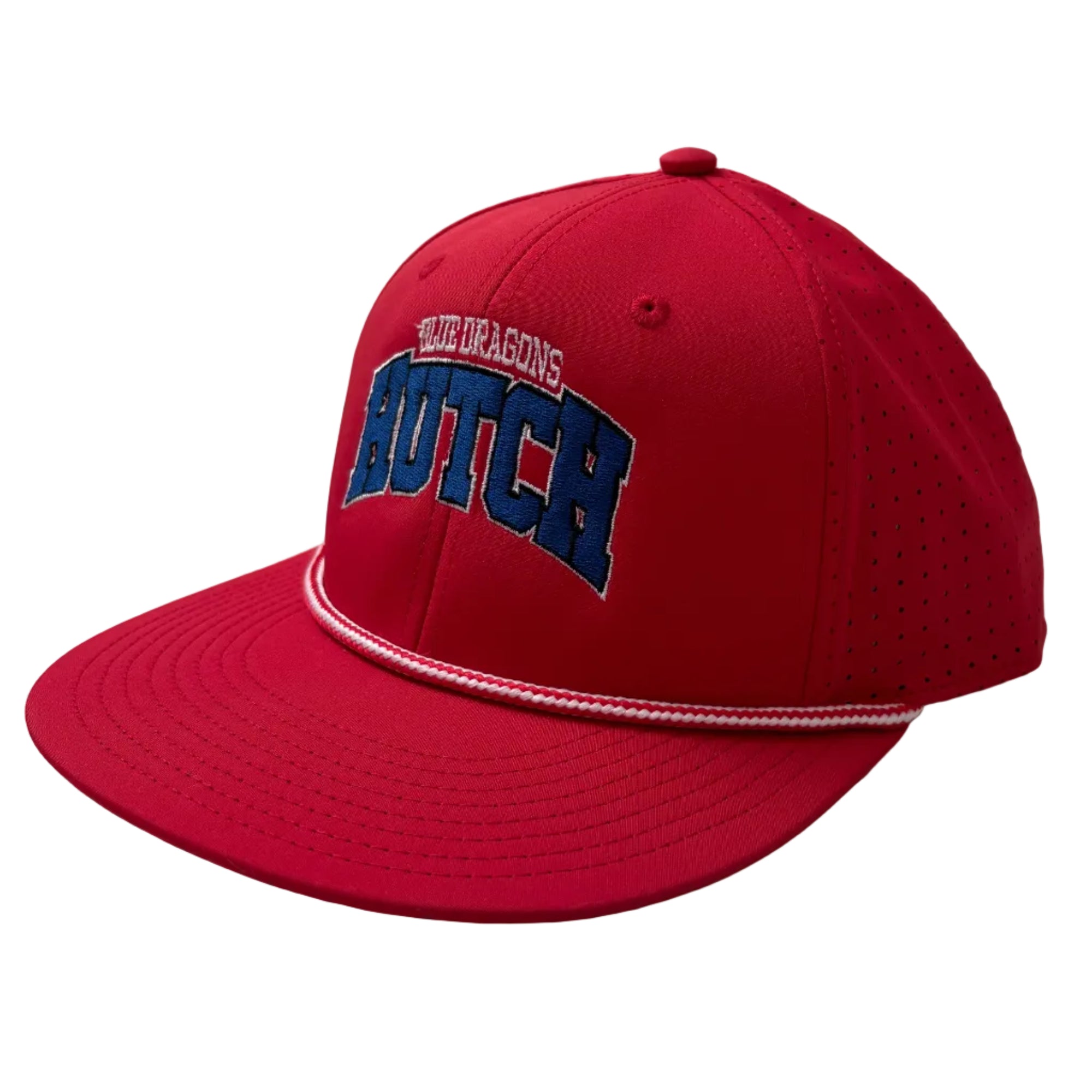 Red, Flat Billed Snapback Hat