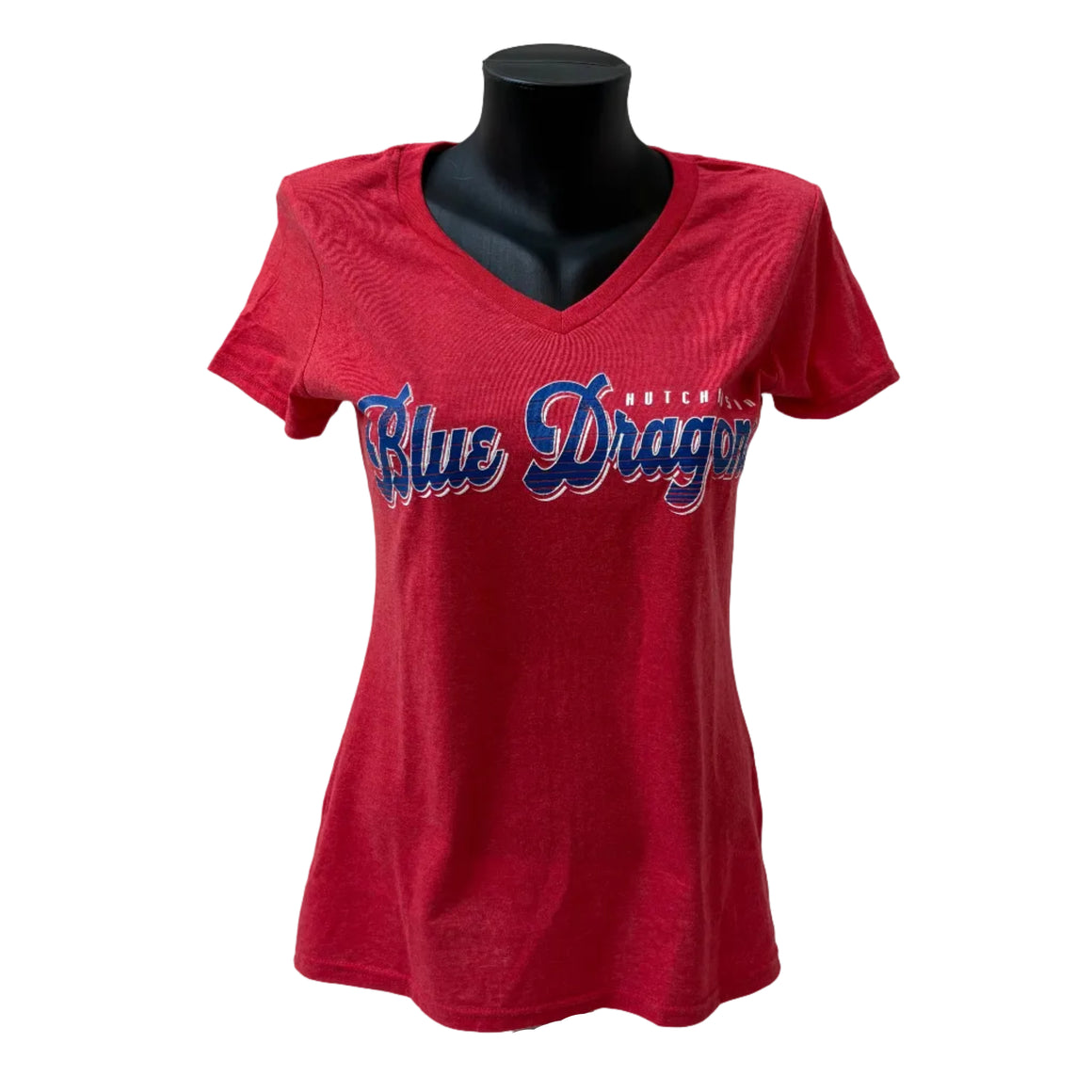 Triblend Women's V-Neck Tee- Red