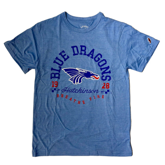 Power Dragon Lightweight Heathered Tee- Blue