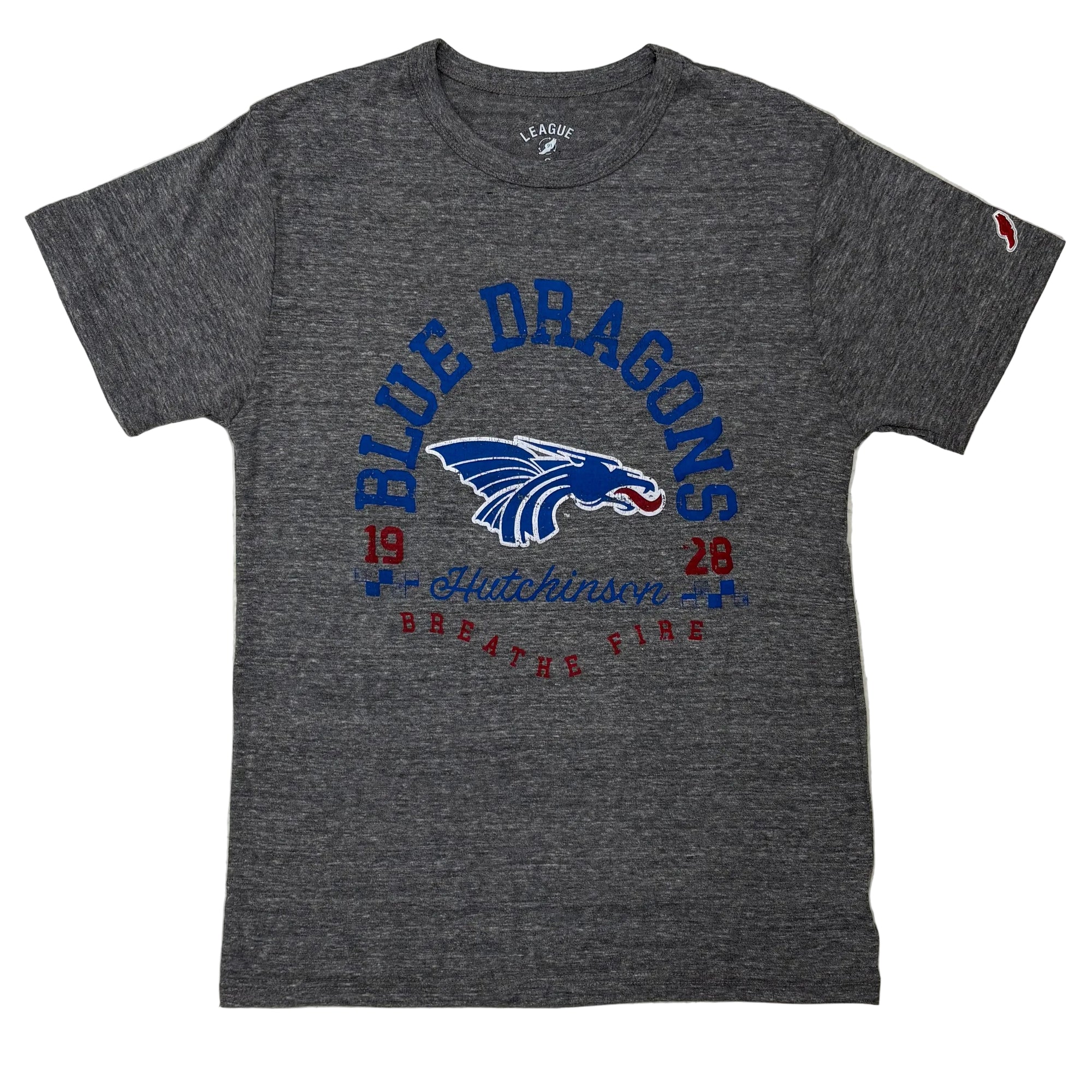 Power Dragon Lightweight Heathered Tee- Gray