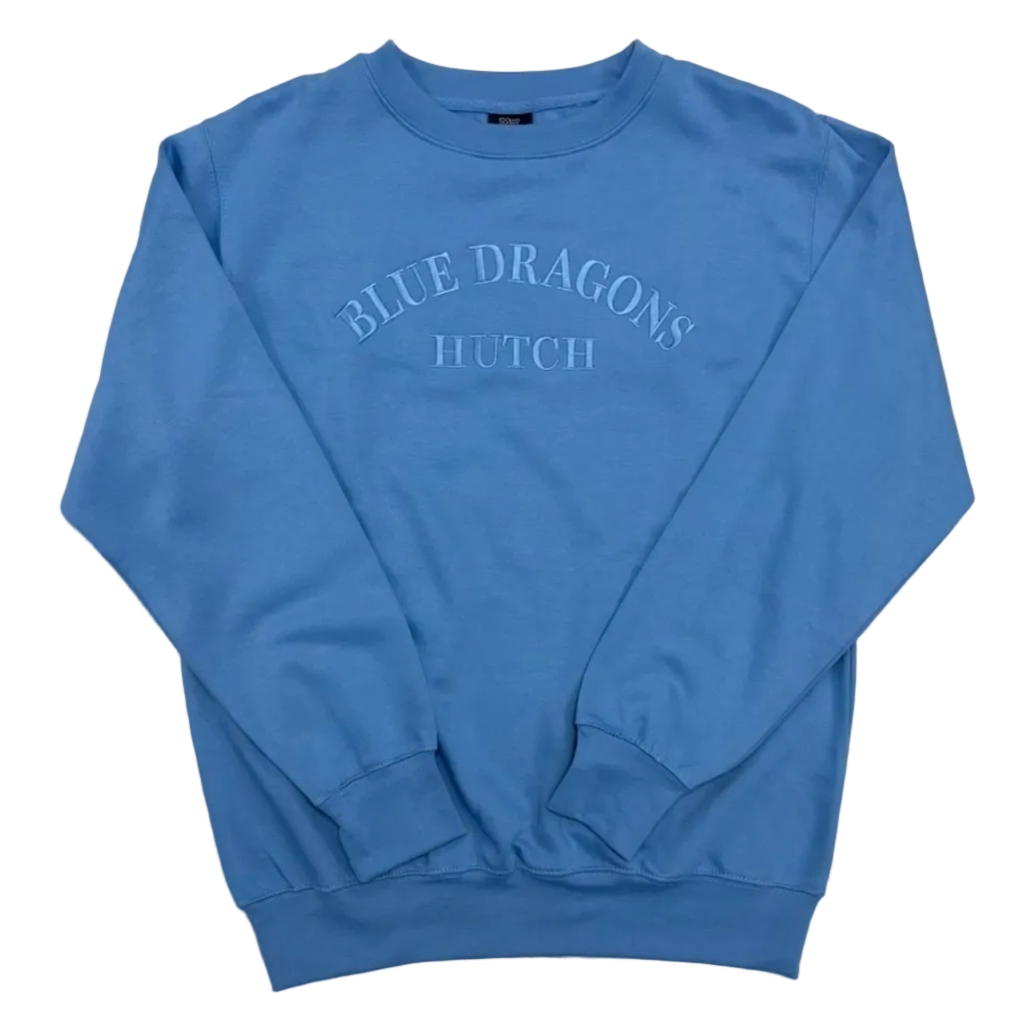 Embroidered Lightweight Crew- Charcoal Gray or Sky Blue