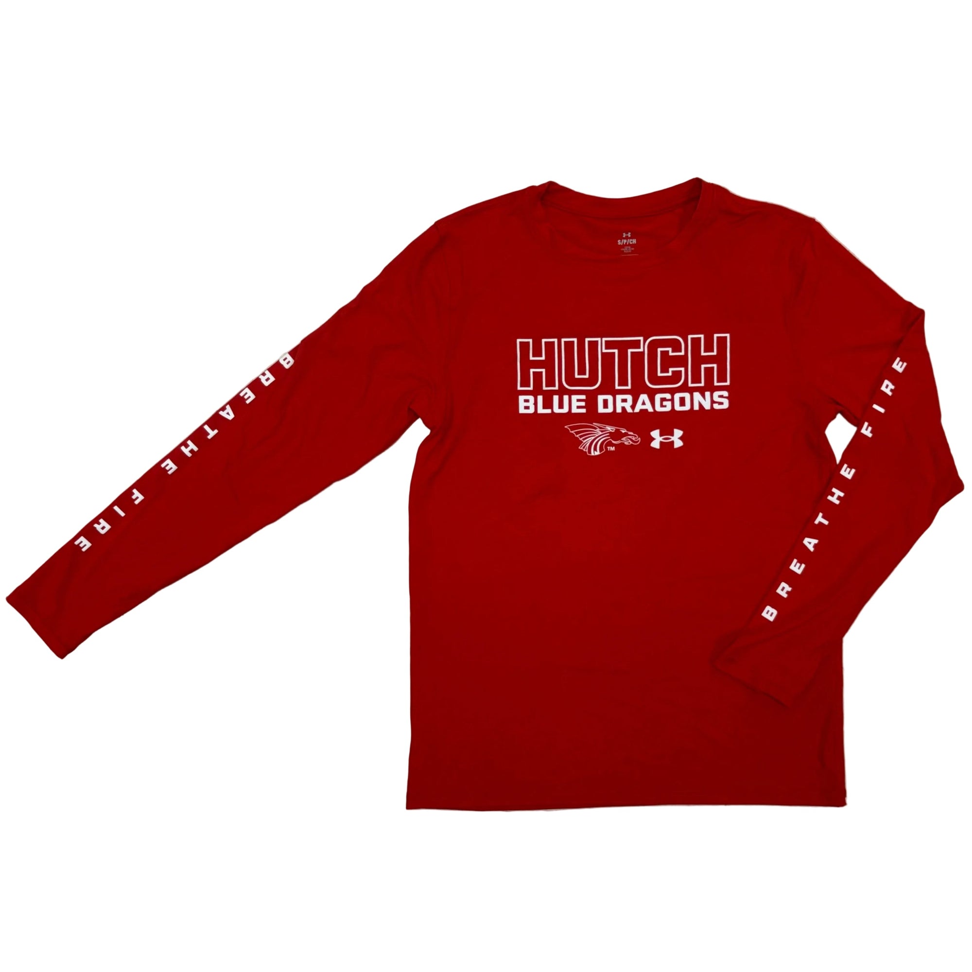 Under Armour Tech Stretch Power Dragon Long Sleeve Shirt- Blue OR Red