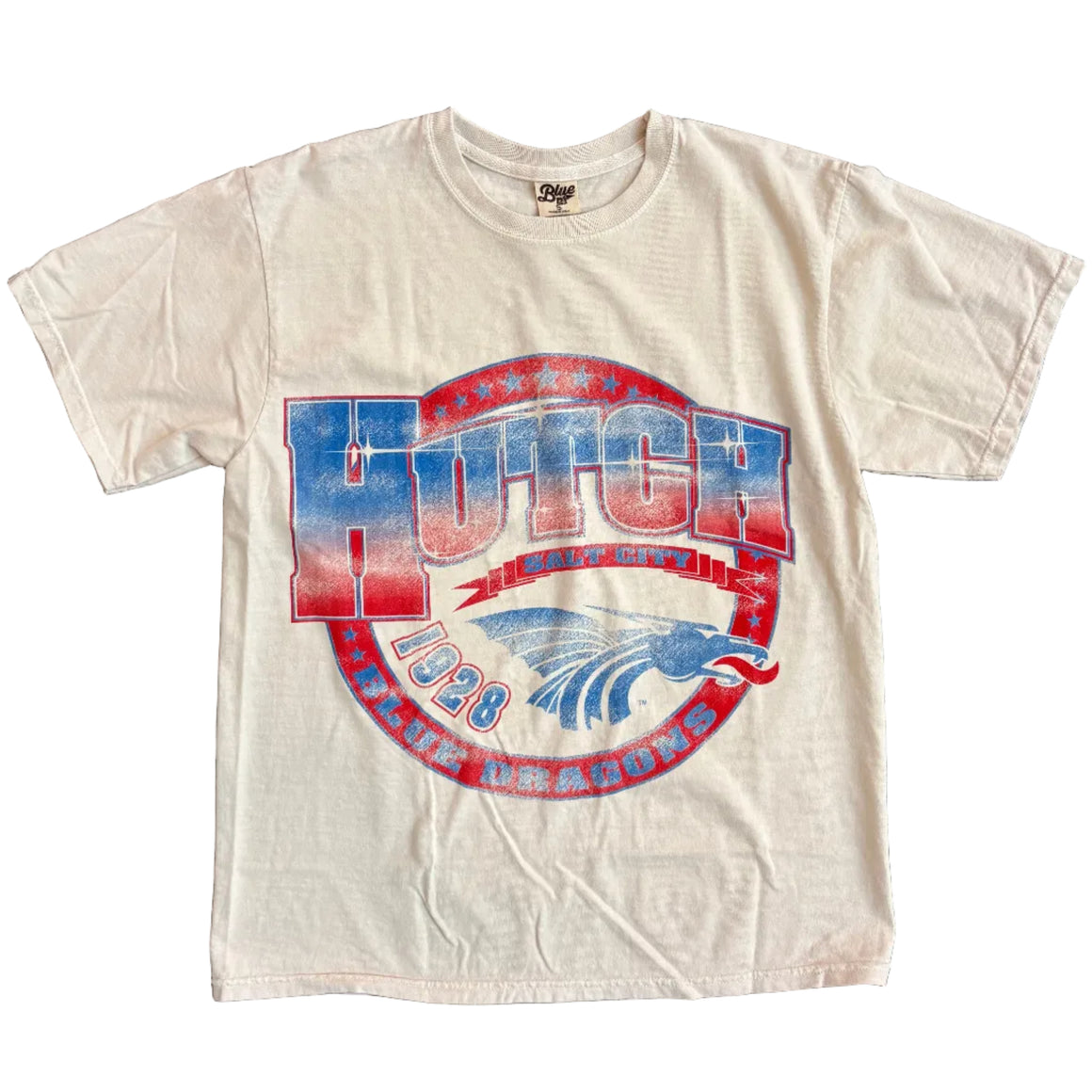 Power Dragon Distressed Tee- Cream