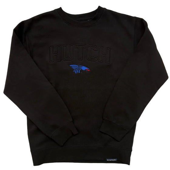 Power Dragon Embroidered Crew- Black
