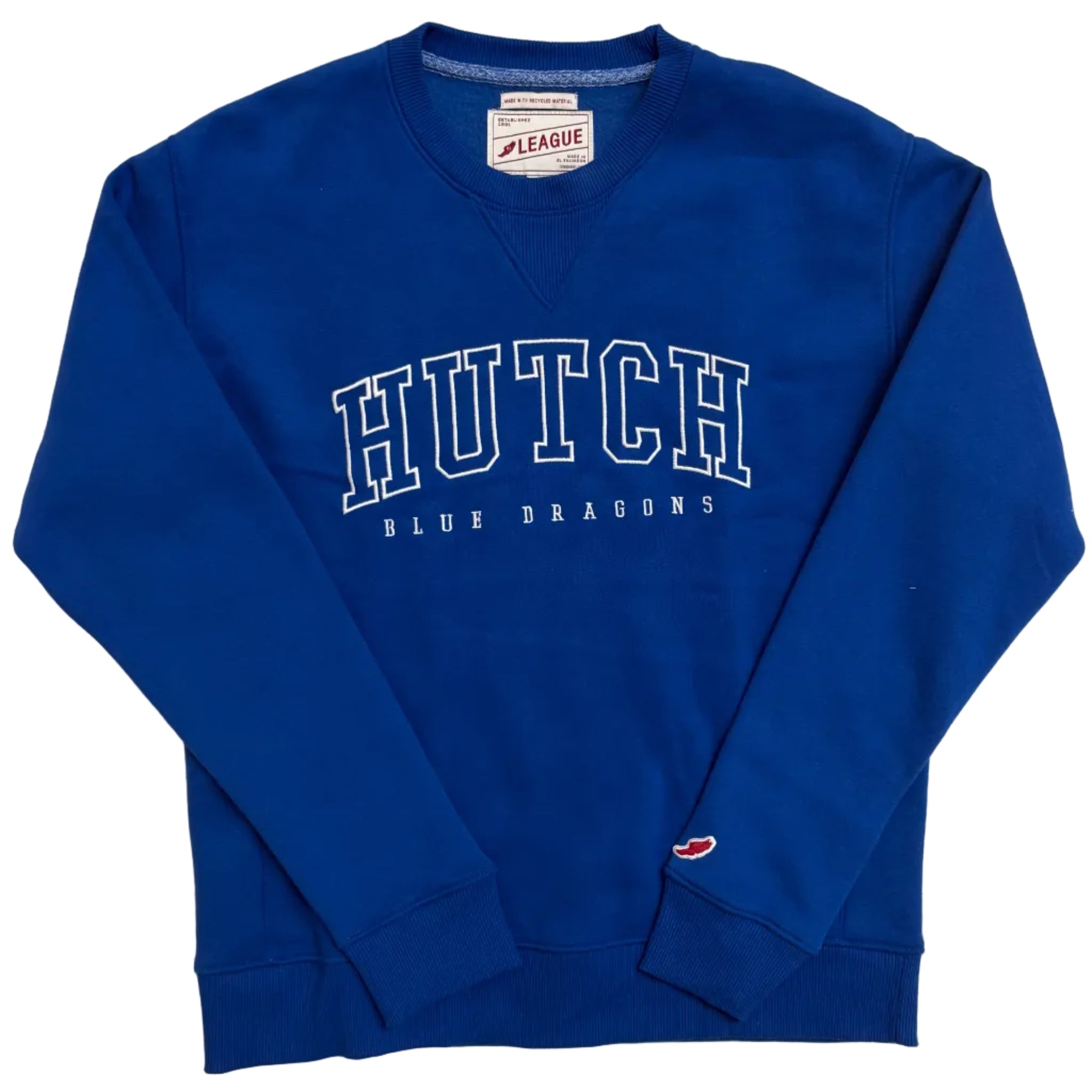 Embroidered Crew- Dark Red or Blue