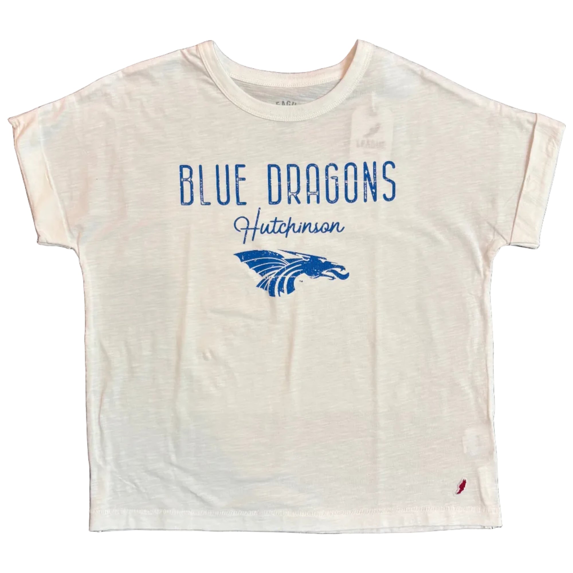 Women's Power Dragon Cuffed Tee- Light Blue OR White