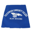 HCC royal blue or red blanket is made of heavy duty sweatshirt fabric